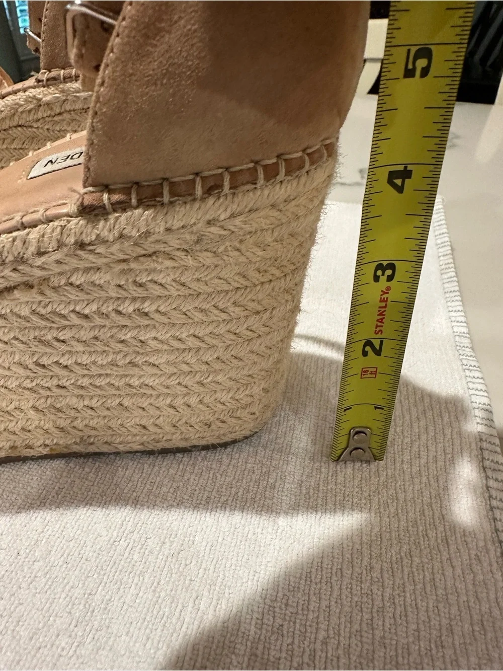 Steve Madden Tan Espadrille Platform Wedge Sandals